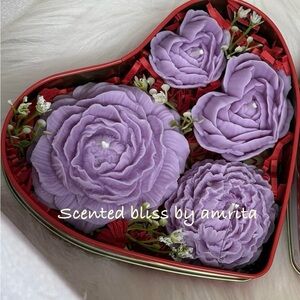 Purple Floral Jewelry Set